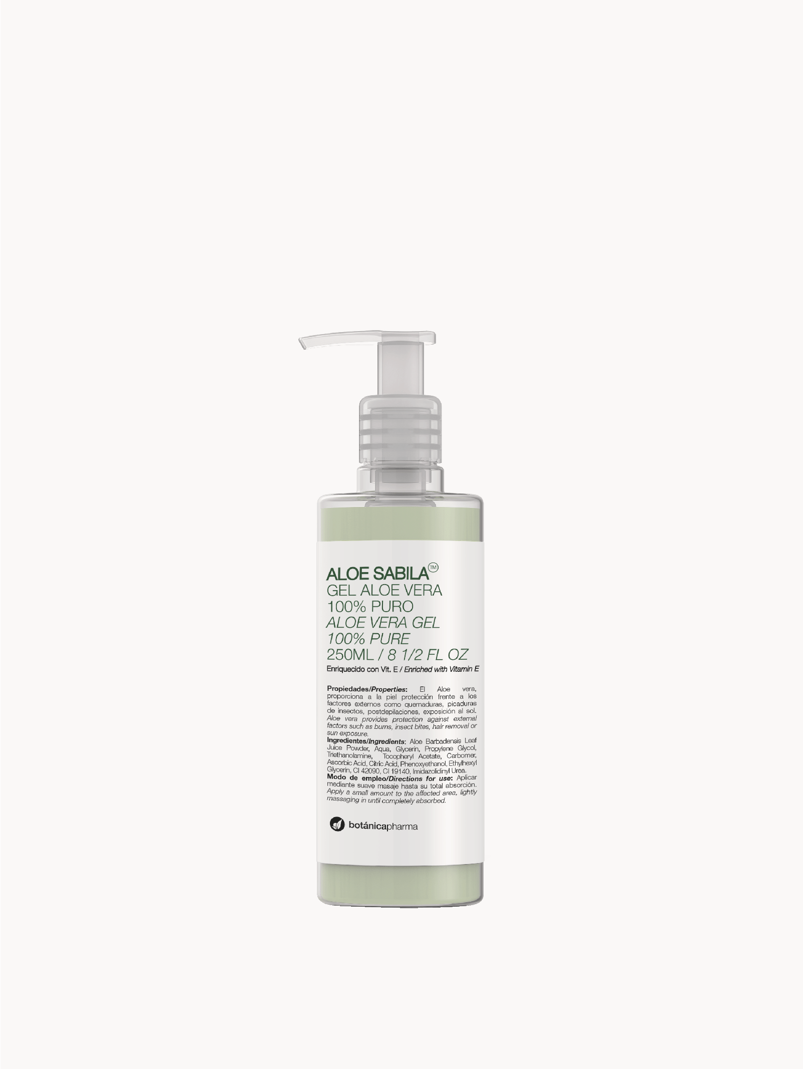 Aloe Sábila Gel 100% 250 ml Aloe Gel